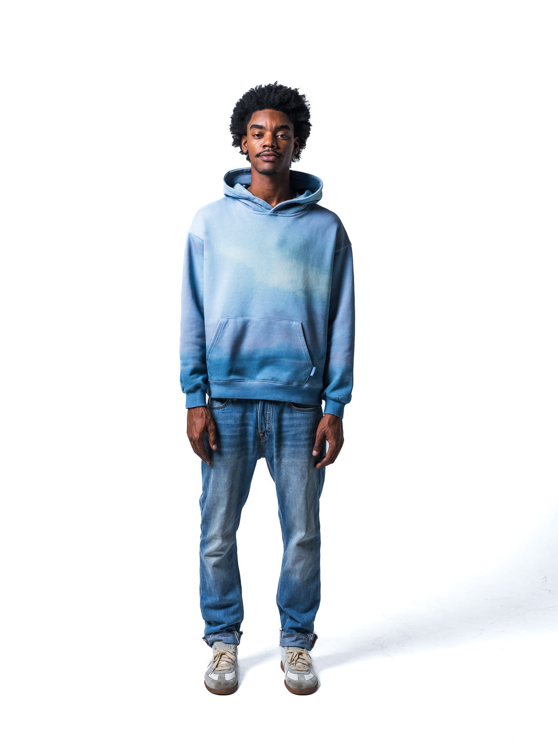 SKY DYE HOODIE: BLUE HAZE