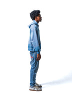 SKY DYE HOODIE: BLUE HAZE
