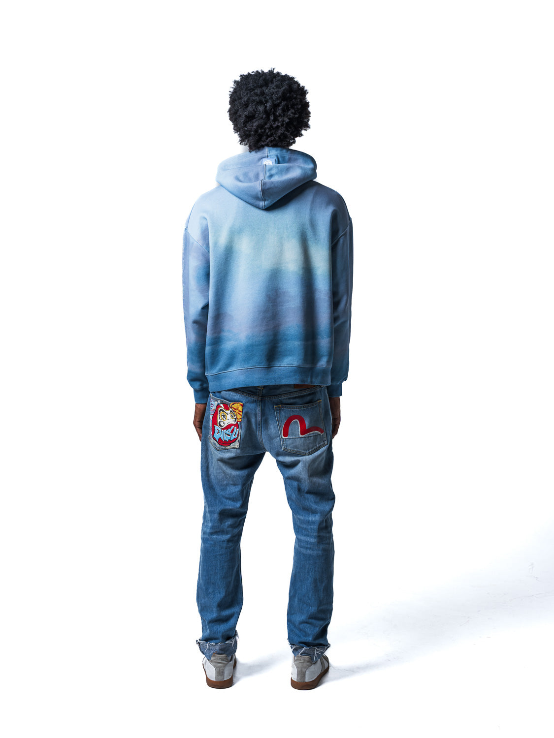 SKY DYE HOODIE: BLUE HAZE