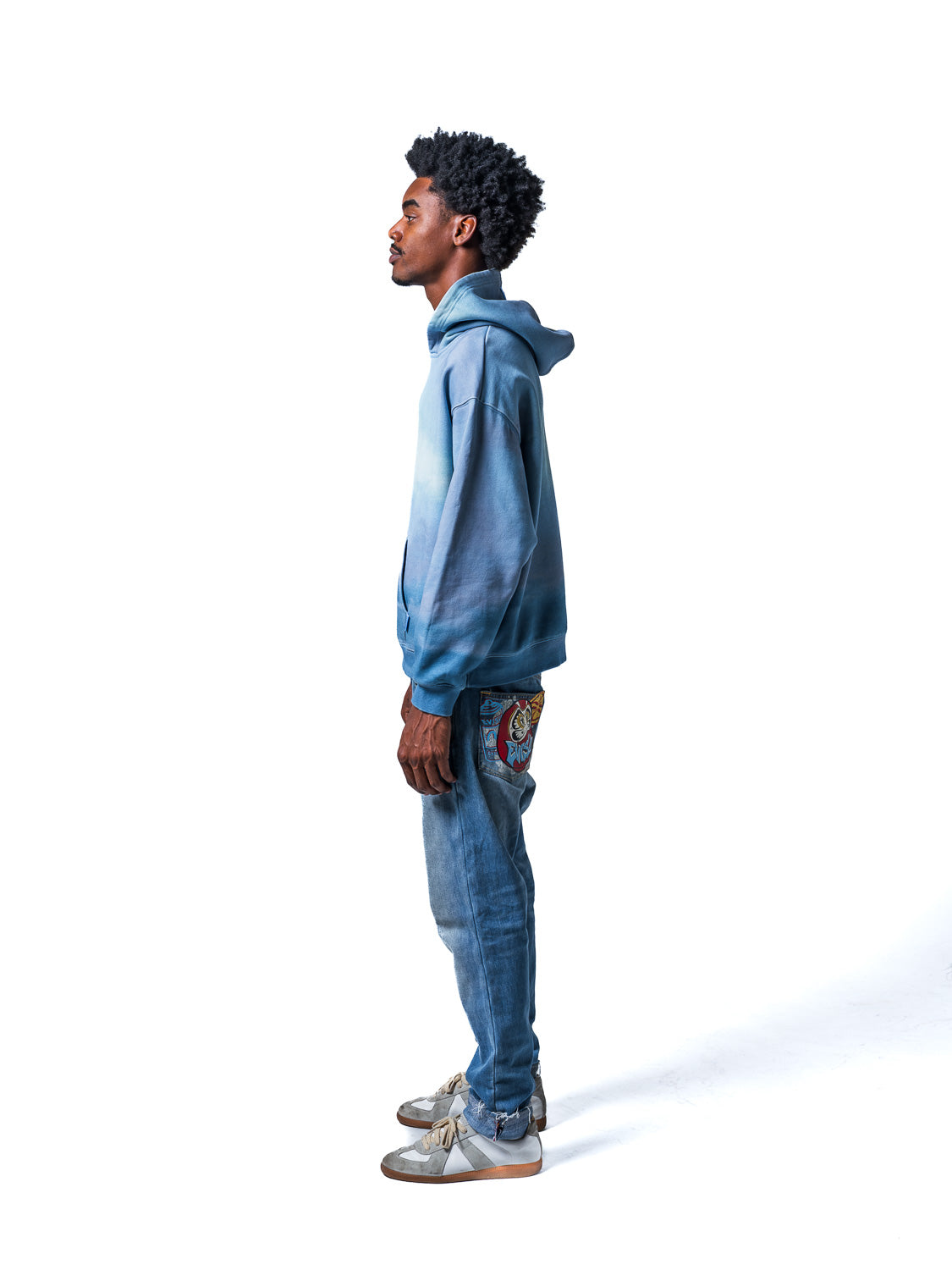 SKY DYE HOODIE: BLUE HAZE