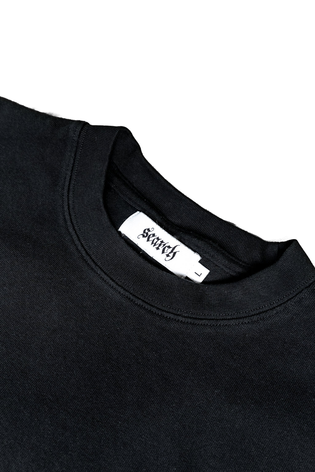 TATTED DOUBLE SHIRT: BLACK