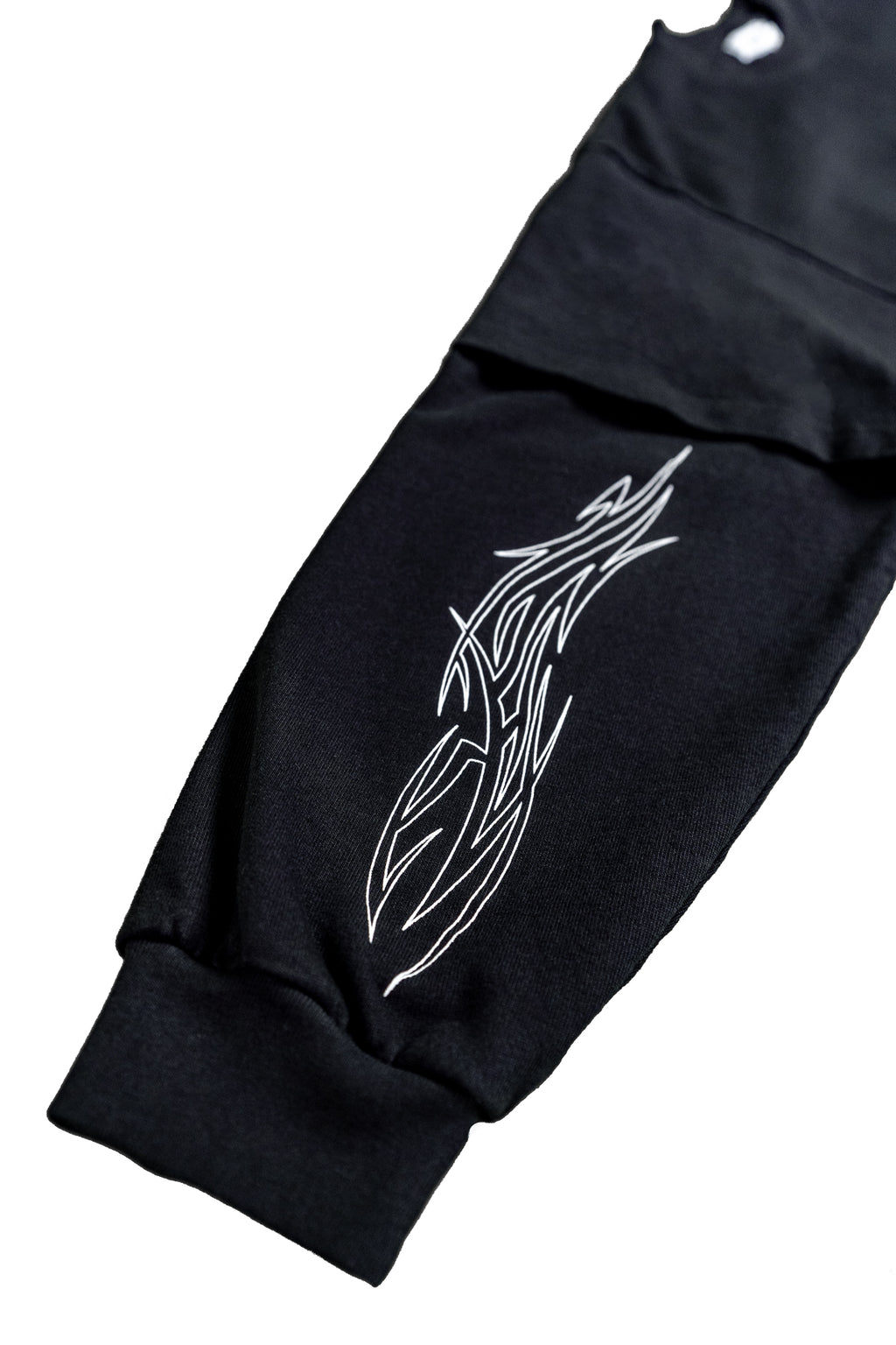 TATTED DOUBLE SHIRT: BLACK