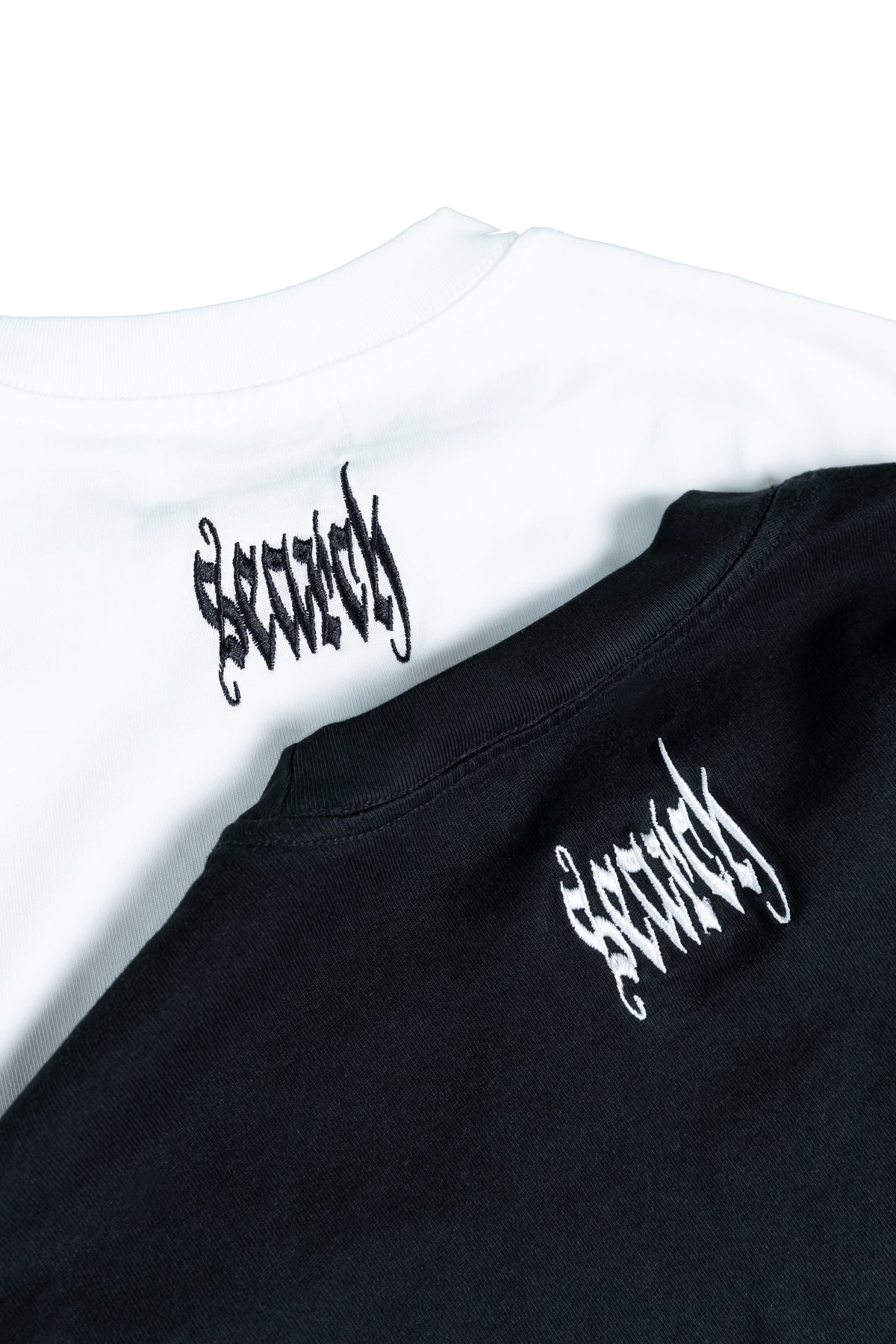 TATTED DOUBLE SHIRT: WHITE
