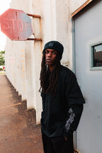 EYE LOGO BEANIE: BLACK