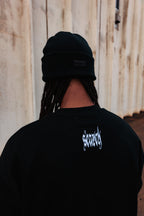 EYE LOGO BEANIE: BLACK